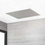 Unterputz Duschkopf in gebürstetem Nickel 400mm x 400mm - Aldwick