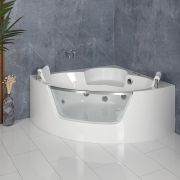 Whirlpool-Eckbadewanne 1400mm x 1400mm Chrom - Breeze