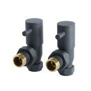 Hudson Reed - Heizkörper-Winkelventile im Paar für 15mm Kupferrohre - Anthrazit