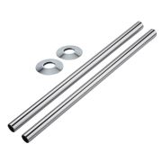 Abdeckrohre und Abdeckungen 300mm Chrom (im Set)