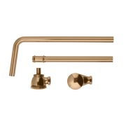 Ab- und Überlaufgarnitur für Badewannen mit Push-Up Stöpsel - gebürstetes Kupfer