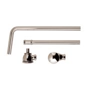 Ab- und Überlaufgarnitur für Badewannen mit Push-Up Stöpsel - Nickel