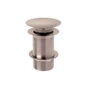 Ablauf mit Push-Up-Stöpsel ohne Überlauf - gebürstetes Nickel