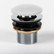 Ablauf mit Push-Up-Stöpsel ohne Überlauf - Weiß