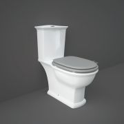 Traditionelles WC mit aufgesetztem Spülkasten – Sitzfarbe wählbar – RAK Washington x Hudson Reed