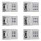 6x Seitenbrause Quadratisch Chrom, zur Aufputzmontage - Kubix