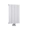 Design Heizkörper Horizontal Einlagig Mittelanschluss - Aluminium Matt-Weiß 600mm x 375mm 461W - Aurora