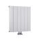 Design Heizkörper Horizontal Einlagig Mittelanschluss - Aluminium Matt-Weiß 600mm x 565mm 692W - Aurora