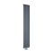 Design Heizkörper (einlagig), Aluminium, vertikal, Mittelanschluss - 1600mm x 280mm, 736W – Anthrazit - Aurora
