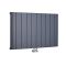 Design Heizkörper Horizontal Einlagig Mittelanschluss - Aluminium Anthrazit 600mm x 945mm 1153W - Aurora