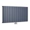 Design Heizkörper Horizontal Einlagig Mittelanschluss - Aluminium Anthrazit 600mm x 1135mm 1384W - Aurora