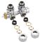 Mittelanschlussgarnitur, Eck, thermostatisch, Eurokonus für 15mm Kupferrohr, Chrom