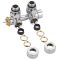 Mittelanschlussgarnitur, Eck, thermostatisch, Eurokonus für 16mm Kupferrohr, Chrom