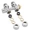 Hahnblock-Thermostatventil, Durchgang, Mittelanschluss, Eurokonus Adapter für 16mm Kupferrohr, Chrom