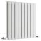 Design Heizkörper Horizontal (Doppellagig) 635mm x 630mm | Weiß - Delta
