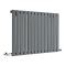 Design Heizkörper Horizontal (Einlagig) 635mm x 980mm | Anthrazit - Delta