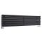 Design Heizkörper (doppellagig) horizontal – 354mm x 1600mm - Schwarz – Sloane