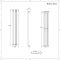 Design Heizkörper Vertikal (Einlagig) 1400mm x 236mm | Anthrazit - Revive