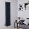 Designer Heizkörper Anthrazit Vertikal 1800mm x 390mm 1170W - Laeto