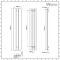Design Heizkörper (einlagig), Aluminium, vertikal, Mittelanschluss - 1600mm x 280mm, 736W – Anthrazit - Aurora