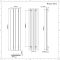 Design Heizkörper Vertikal Einlagig Mittelanschluss - Aluminium Anthrazit 1600mm x 375mm 982W - Aurora