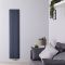 Design Heizkörper Vertikal Einlagig Mittelanschluss - Aluminium Anthrazit 1600mm x 375mm 982W - Aurora