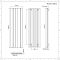 Design Heizkörper Vertikal Einlagig Mittelanschluss - Aluminium Anthrazit 1600mm x 470mm 1227W - Aurora