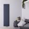 Design Heizkörper Vertikal Einlagig Mittelanschluss - Aluminium Anthrazit 1600mm x 470mm 1227W - Aurora