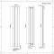Design Heizkörper Vertikal Einlagig Mittelanschluss - Aluminium Anthrazit 1800mm x 280mm 805W - Aurora