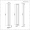 Design Heizkörper Vertikal Einlagig Mittelanschluss - Aluminium Matt-Weiß 1800mm x 280mm 805W - Aurora