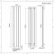 Design Heizkörper Vertikal Einlagig Mittelanschluss - Aluminium Anthrazit 1800mm x 375mm 1073W - Aurora