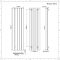 Design Heizkörper Vertikal Einlagig Mittelanschluss - Aluminium Anthrazit 1800mm x 470mm 1342W - Aurora