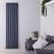Aluminium Design Heizkörper Vertikal Anthrazit 1800mm x 470mm 1850W (doppellagig) - Revive Air
