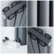 Hudson Reed Revive – Aluminium Design Heizkörper Vertikal (Doppellagig) | 1800mm x 230mm - Anthrazit
