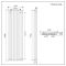 Gliederheizkörper (2-säulig) Aluminium, Vertikal – 1800mm x 540mm – Anthrazit - 2534 W – Esme