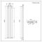 Gliederheizkörper (2-säulig) Aluminium, Vertikal – 1800mm x 360mm – Weiß - 1689 W – Esme