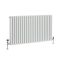 Gliederheizkörper (2-säulig) Aluminium, Horizontal – 600mm x 1035mm – Weiß - 1876 W – Esme