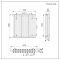 Gliederheizkörper (2-säulig) Aluminium, Horizontal – 600mm x 585mm – Weiß - 1061 W – Esme