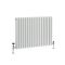 Gliederheizkörper (2-säulig) Aluminium, Horizontal – 600mm x 810mm – Weiß - 1469 W – Esme