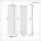 Design Heizkörper Vertikal Einlagig Mittelanschluss - Aluminium Matt-Weiß 1800mm x 470mm 1342W - Aurora