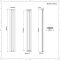 Aluminium Design Heizkörper Vertikal Weiß 1800mm x 230mm 1002W (doppellagig) - Revive Air