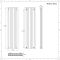 Hudson Reed Revive – Aluminium Design Heizkörper Vertikal (Doppellagig) | 1800mm x 470mm - Weiß