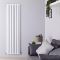 Hudson Reed Revive – Aluminium Design Heizkörper Vertikal (Doppellagig) | 1800mm x 470mm - Weiß
