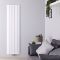 Design Heizkörper Vertikal Einlagig Mittelanschluss - Aluminium Matt-Weiß 1800mm x 470mm 1342W - Aurora