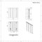 Design Heizkörper Horizontal Einlagig Mittelanschluss - Aluminium Matt-Weiß 600mm x 565mm 692W - Aurora