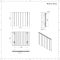Design Heizkörper Horizontal Einlagig Mittelanschluss - Aluminium Matt-Weiß 600mm x 755mm 922W - Aurora