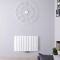 Design Heizkörper Horizontal Einlagig Mittelanschluss - Aluminium Matt-Weiß 600mm x 945mm 1153W - Aurora