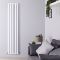 Aluminium Design Heizkörper Vertikal Weiß 1800mm x 350mm 1388W (doppellagig) - Revive Air