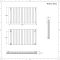 Aluminium Design Heizkörper Horizontal Weiß 600mm x 1070mm 2067W (doppellagig) - Revive Air