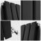 Design Heizkörper Vertikal (doppellagig) 1600mm x 280mm - Schwarz - Delta